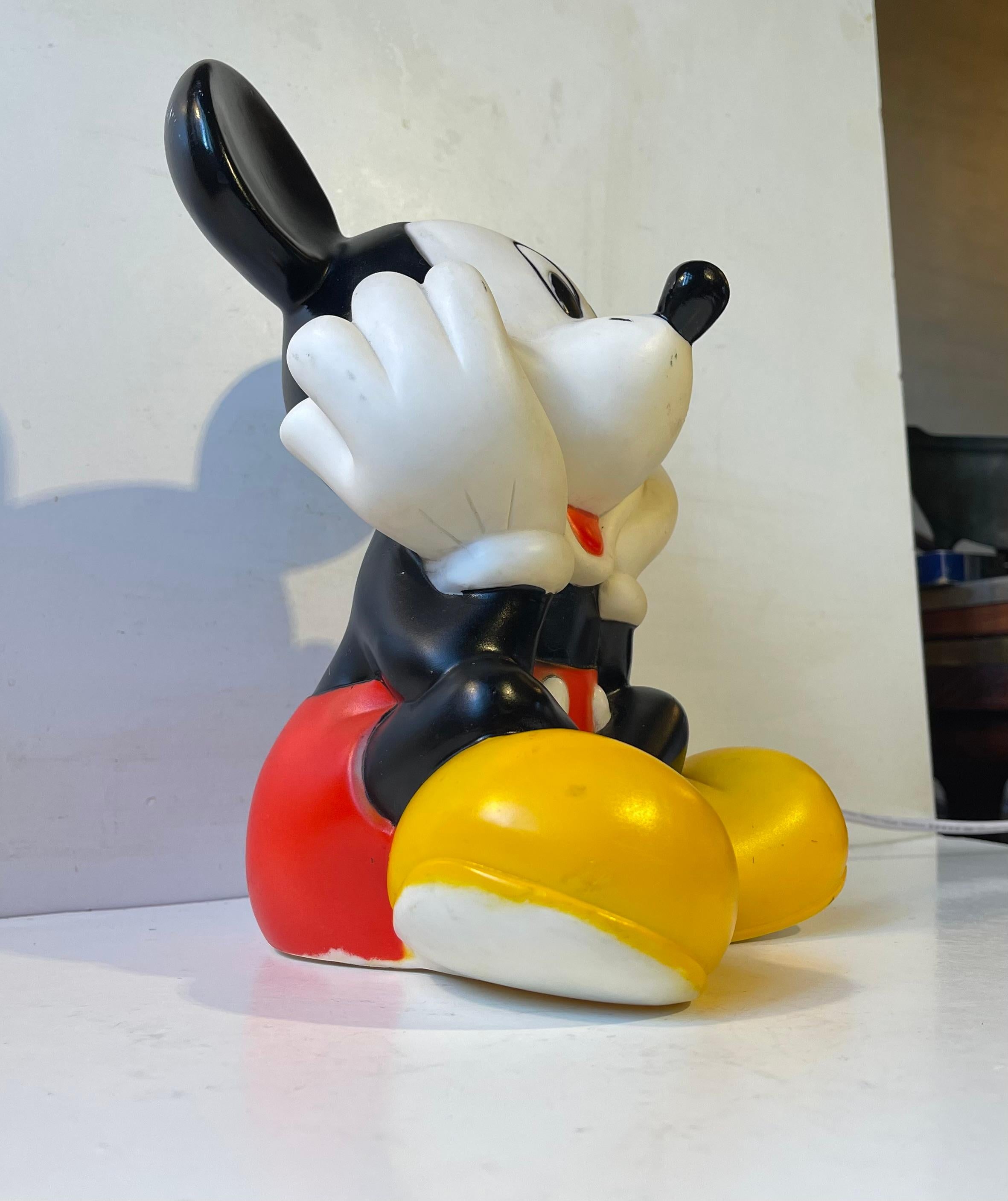 Moulé Lampe de table Mickey Mouse vintage par Disney - JW en vente