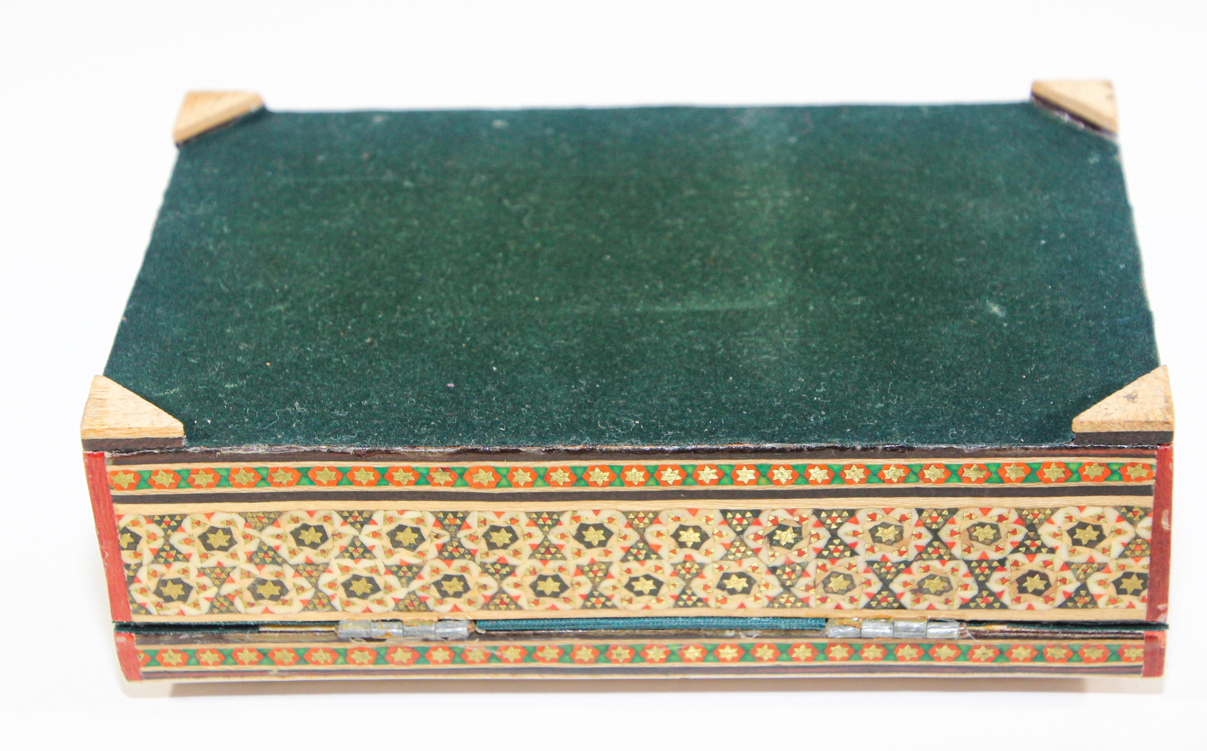 Vintage Micro Mosaic Indo Persian Moorish Inlaid Trinket Box 5