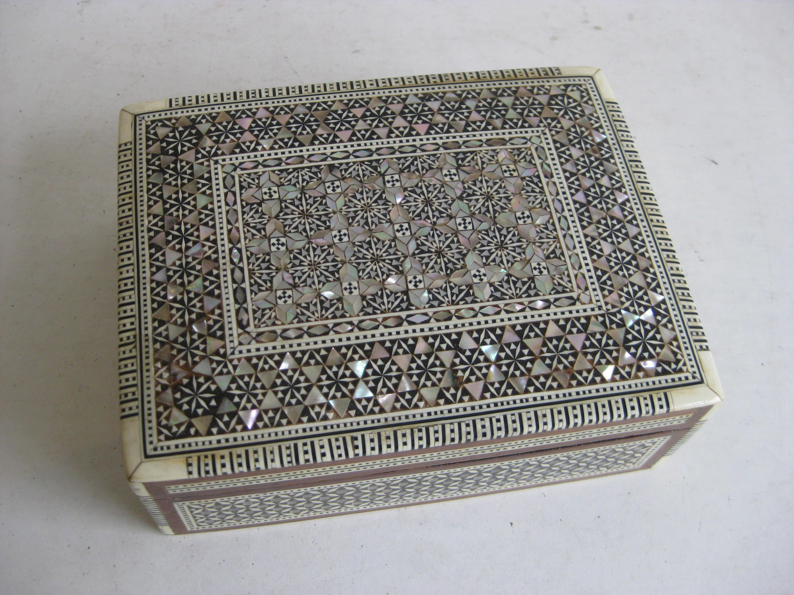 vintage mother of pearl jewelry box