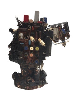 Sculpture vintage avec une tête de femme