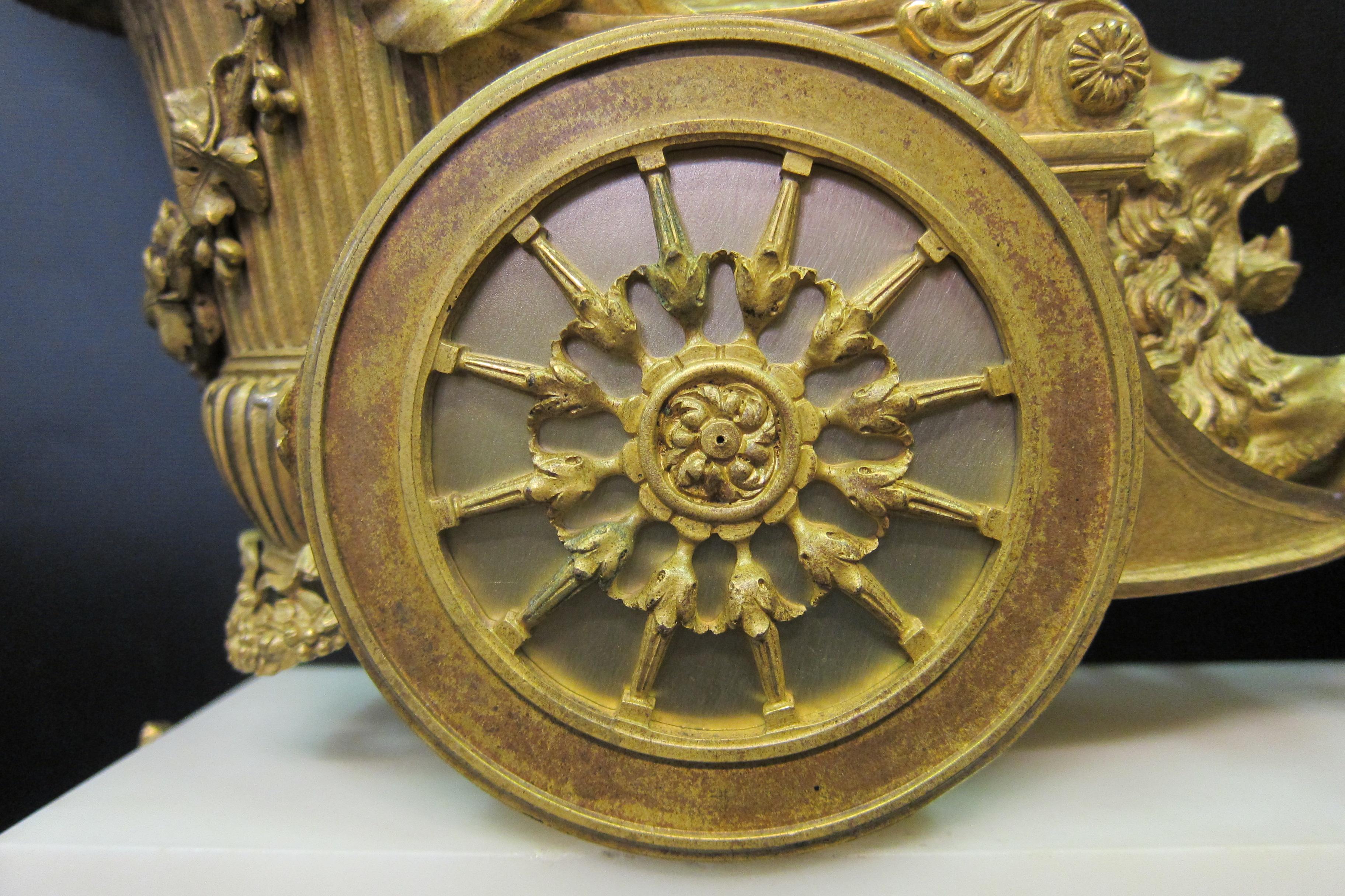 Vintage Mid-19th Century French Empire Figural Clock 2