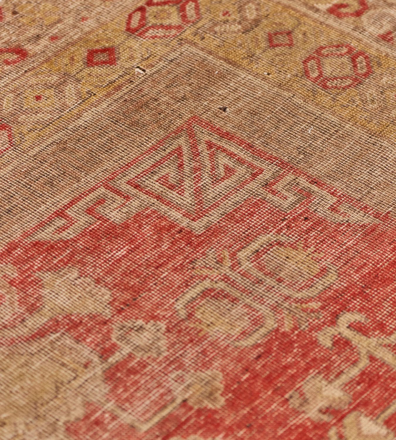 East Turkestani Vintage Mid-19th Century Handwoven Wool Khotan Rug For Sale