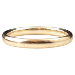 Vintage-Ring aus 9 Karat Gelbgold, Ehering, Mid-20. Jahrhundert