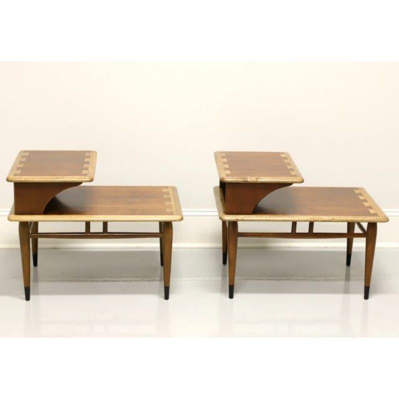 American Andre Bus for LANE Acclaim Mid 20th Century Step End Tables - Pair