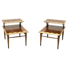 Vintage Andre Bus for LANE Acclaim Mid 20th Century Step End Tables - Pair