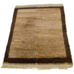 Vintage Mid-20th Century Camel Hair Tulu Rug, Anatolia