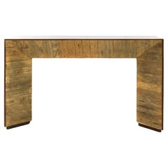 Vintage Mid 20th Century Console Table - Walnut & Driftwood (AF1-365)