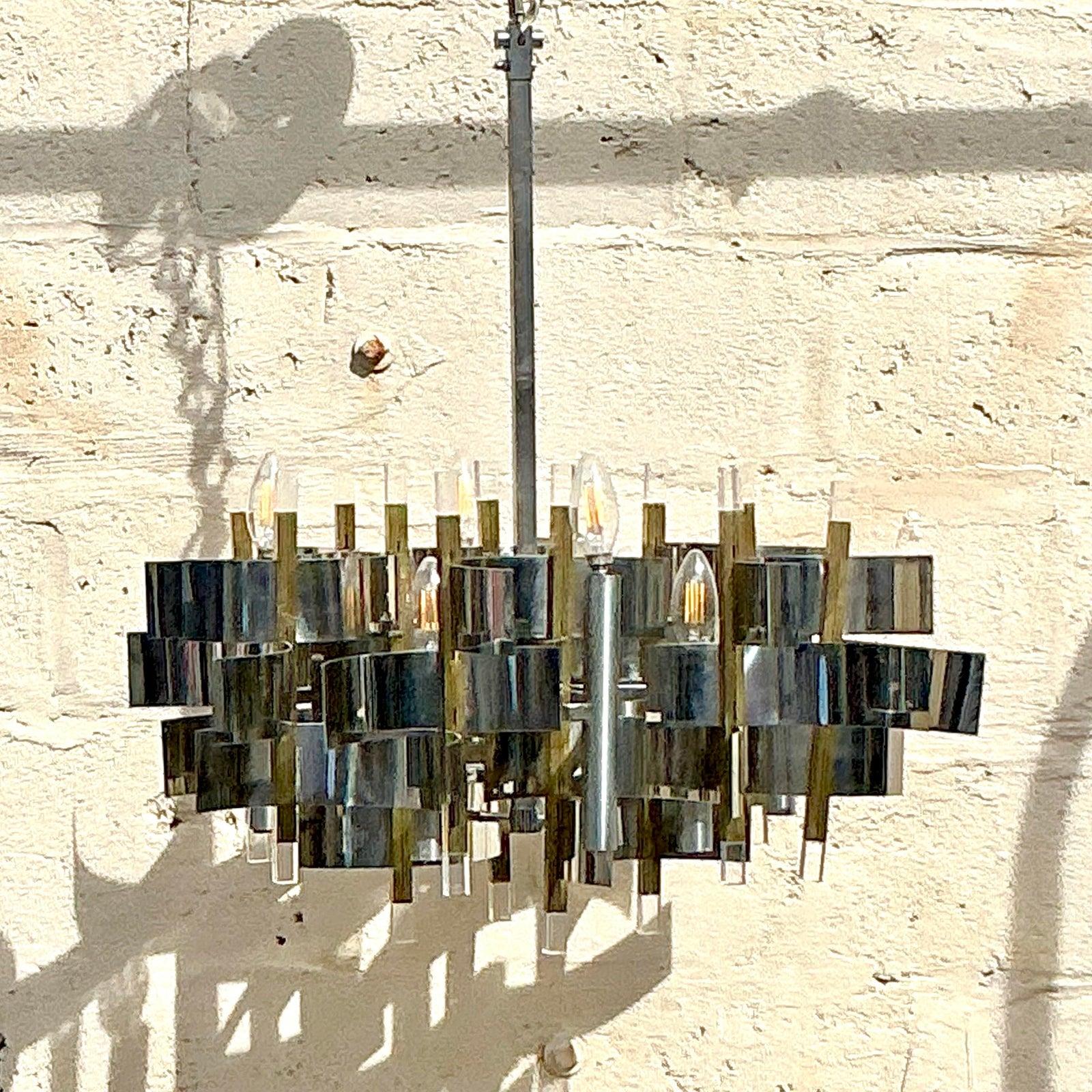 Lampadario d'epoca della metà del XX secolo di Gaetano Sciolari 