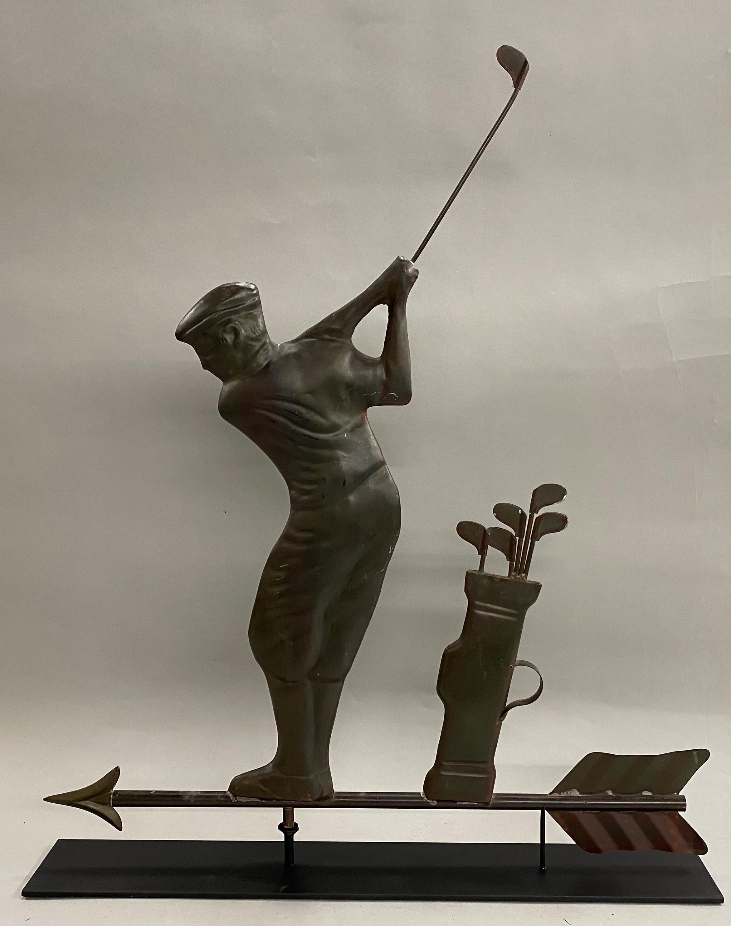 Vintage Mid-20th Century Golfer Weathervane with Great Surface 2