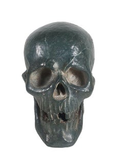 Vintage Mid-20th Century Hand Carved Marble Skull