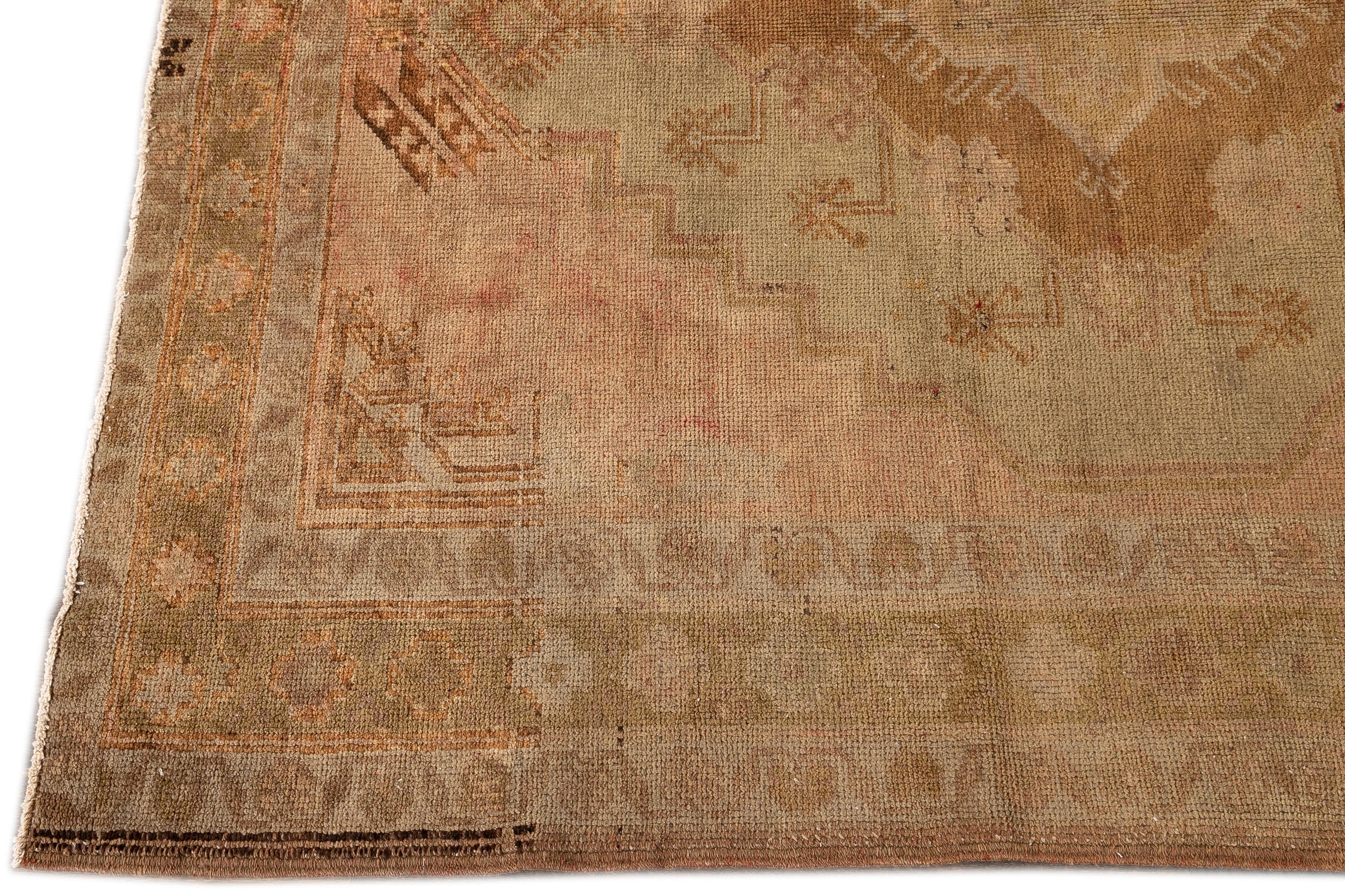 Hand-Knotted Vintage Mid-20th Century Khotan Rug For Sale