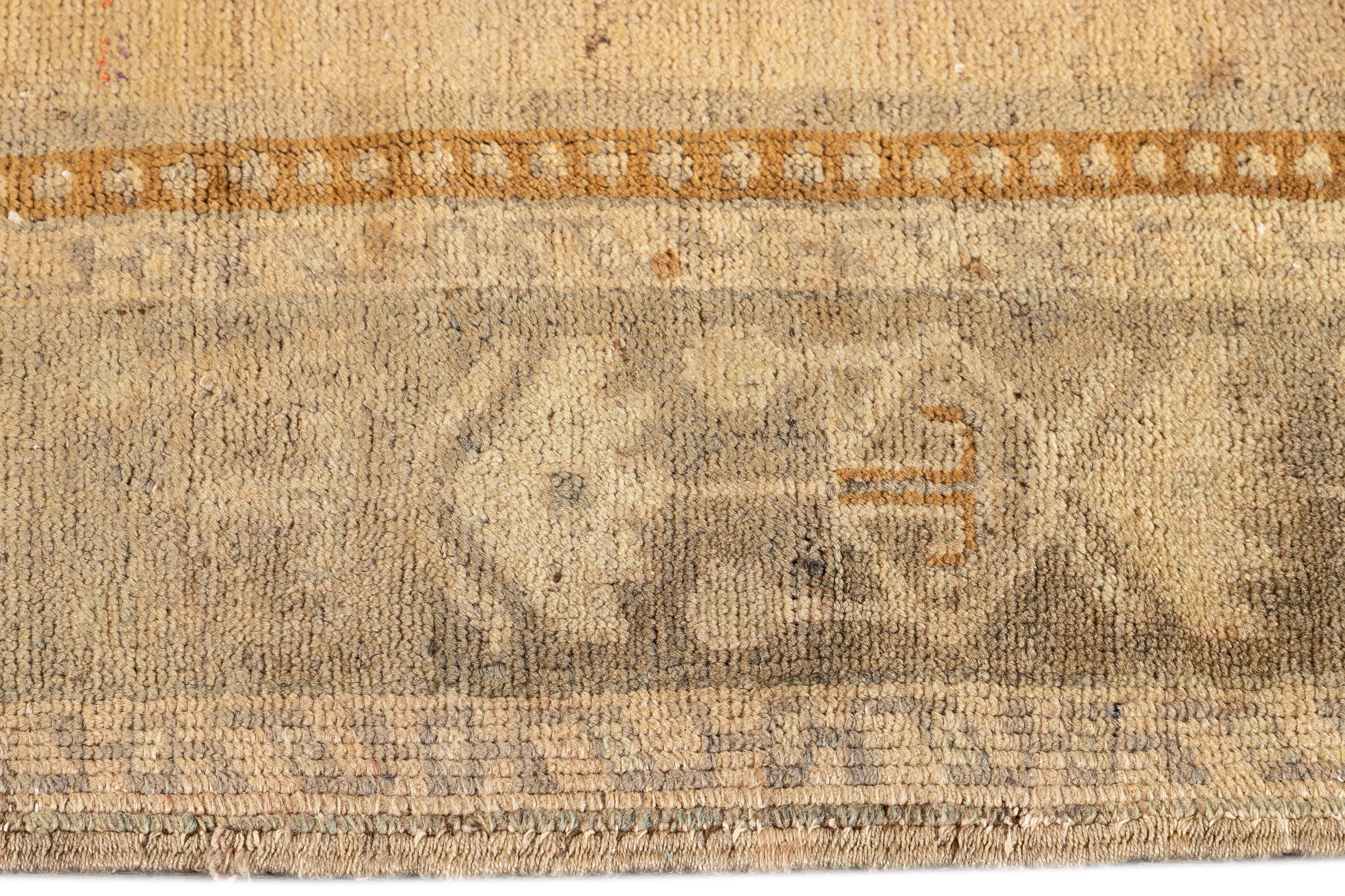 Wool Vintage Mid-20th Century Khotan Rug For Sale