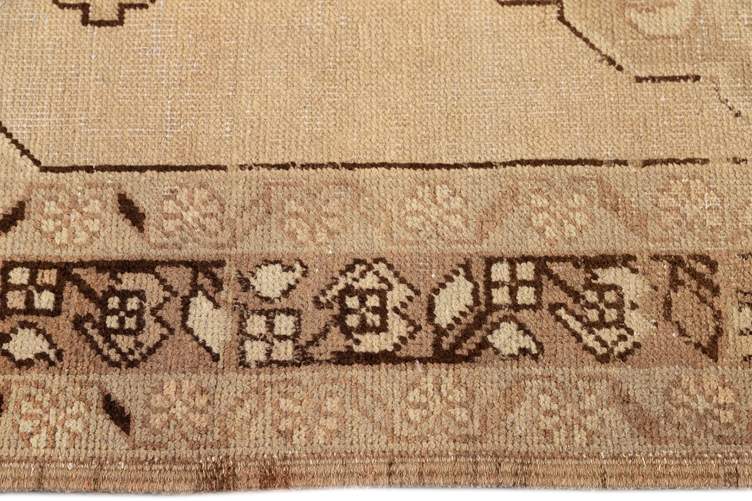 Wool Vintage Mid-20th Century Khotan Rug For Sale