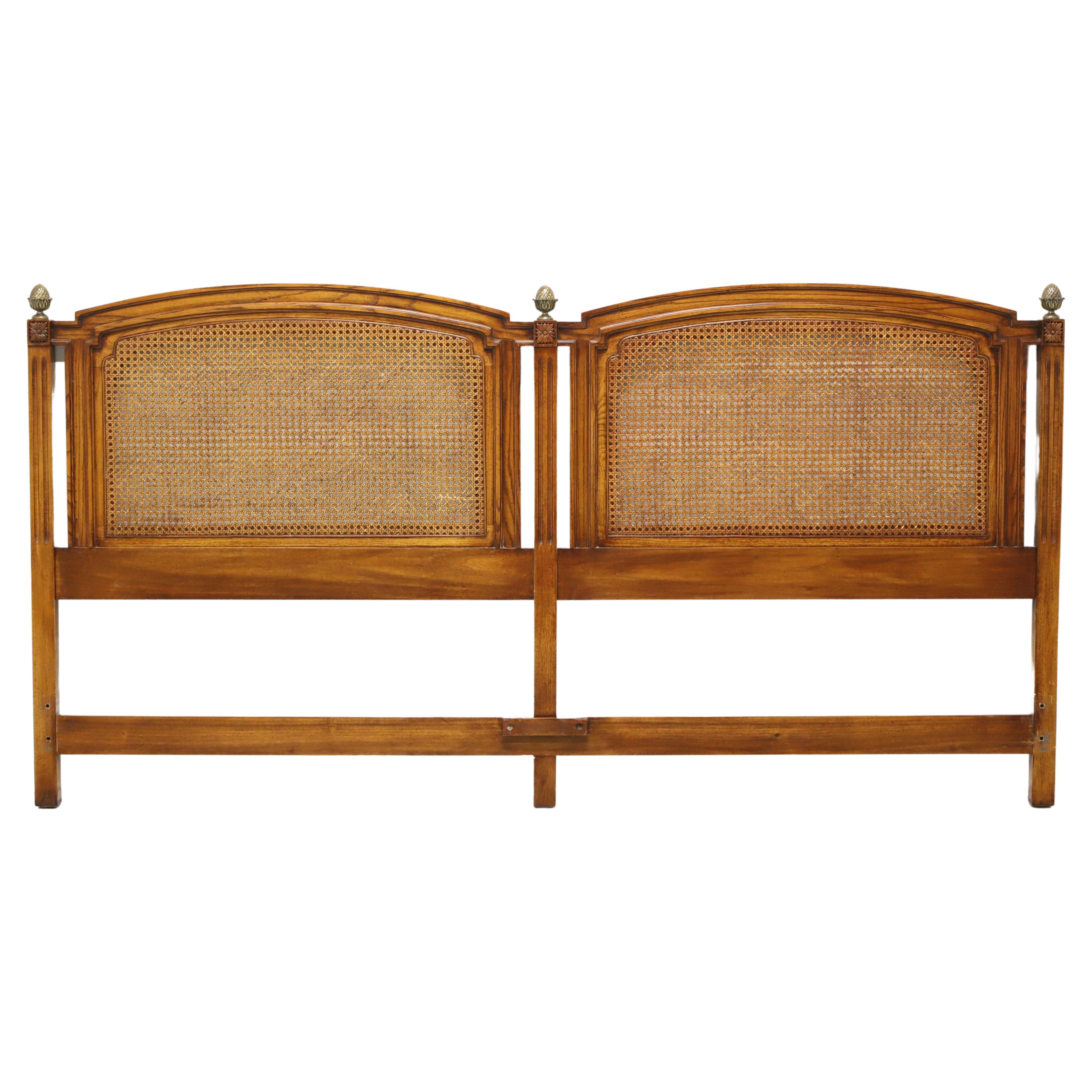 Vintage Mid-20th Century King Size Caned Headboard by WHITE of Mebane