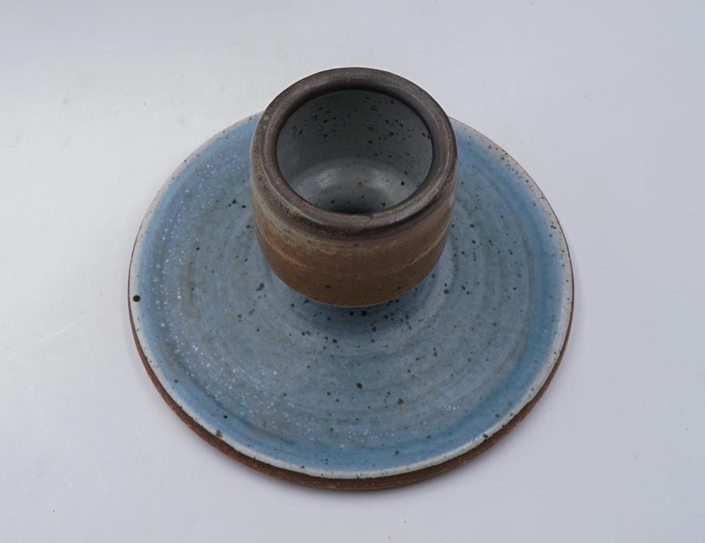 Pottery Vintage Mid 20th Century Large Joel Edwards Covered Pot For Sale