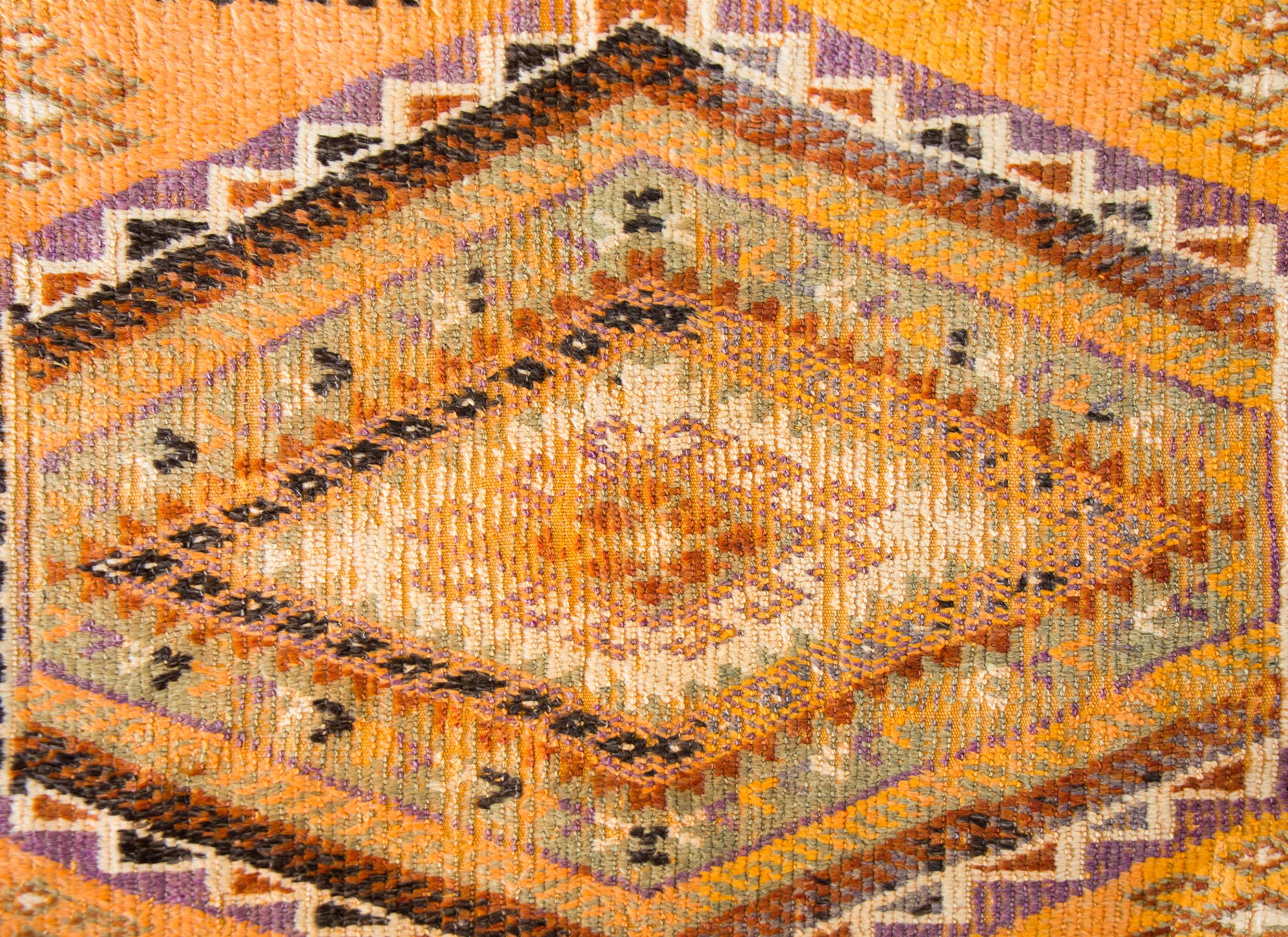 Tribal Vintage Mid-20th Century Moroccan Rug For Sale