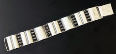 Vintage Mid-20th century silver panel bracelet