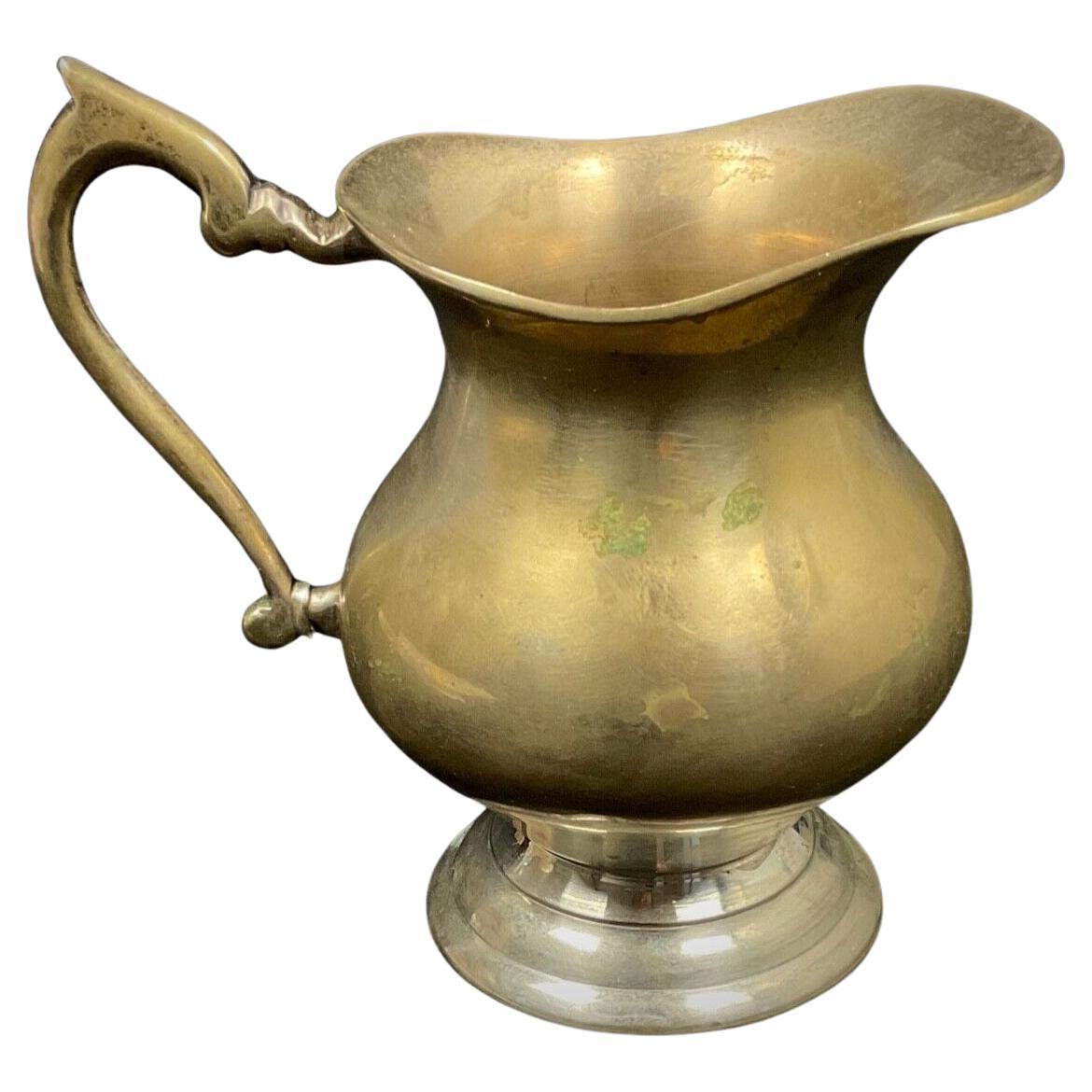Vintage Mid-20th Century Small Metal Milk Jug, French Design - 2Y571 For Sale