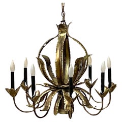 Vintage Mid 20th Century Tom Green for Feldman Torch Cut Chandelier