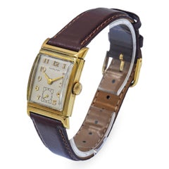 Vintage Mid Century 10k Gelbgold Hamilton Uhr Handaufzug Uhr