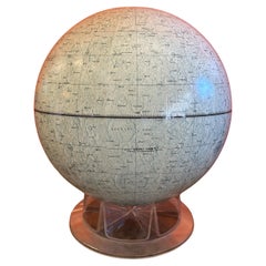 Vintage Mid-Century 12" Lunar Globe on Lucite Stand by Replogle