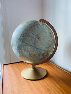 Globe terrestre Reploge 12" Vintage Mid Century  1960s