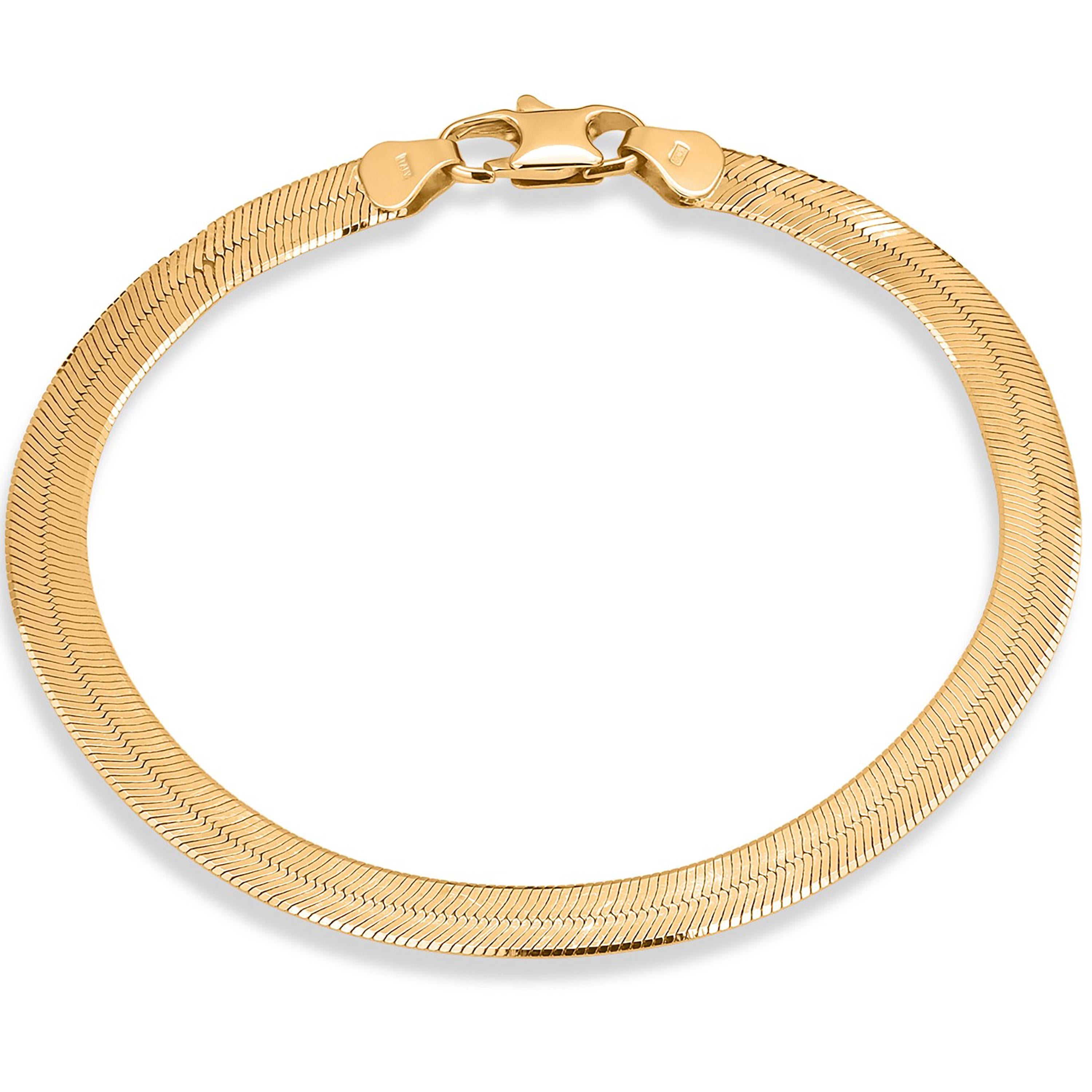 Vintage Mid Century 14 Karat Gold Designer 7 Inch Long 023 Inch Wide Bracelet In Good Condition In New York, NY