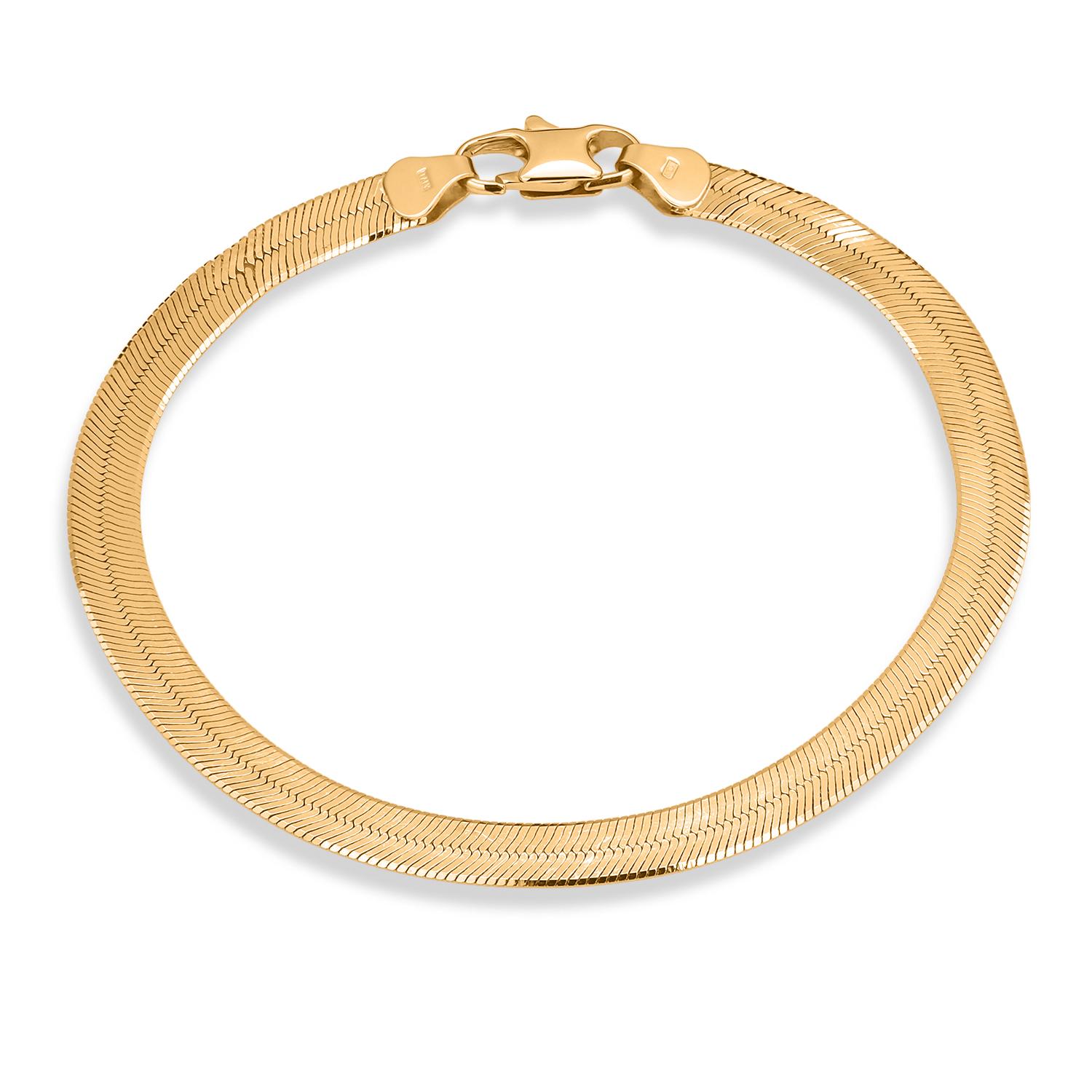Vintage Mid Century 14 Karat Gold Designer 7 Inch Long 023 Inch Wide Bracelet 1