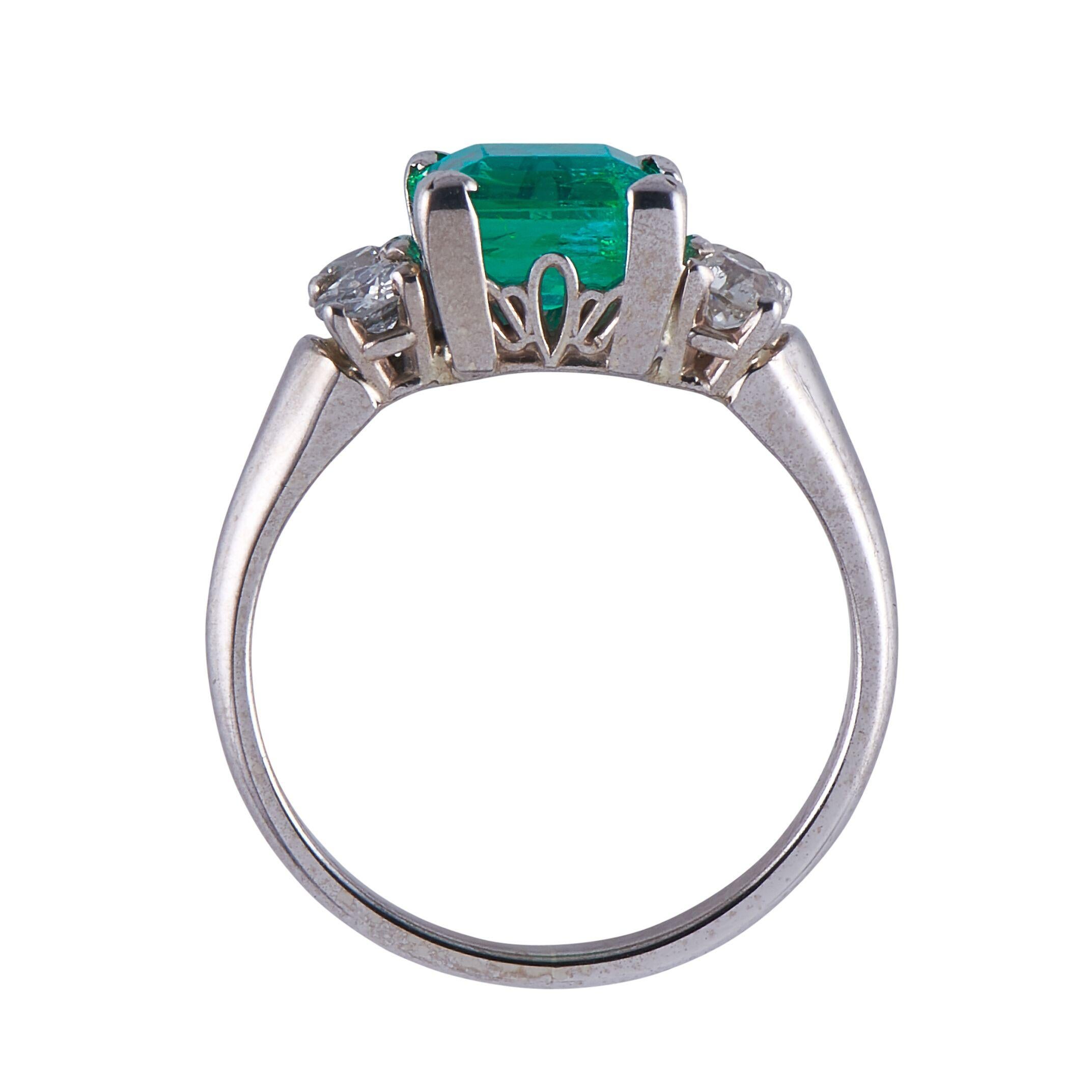 vintage colombian emerald ring