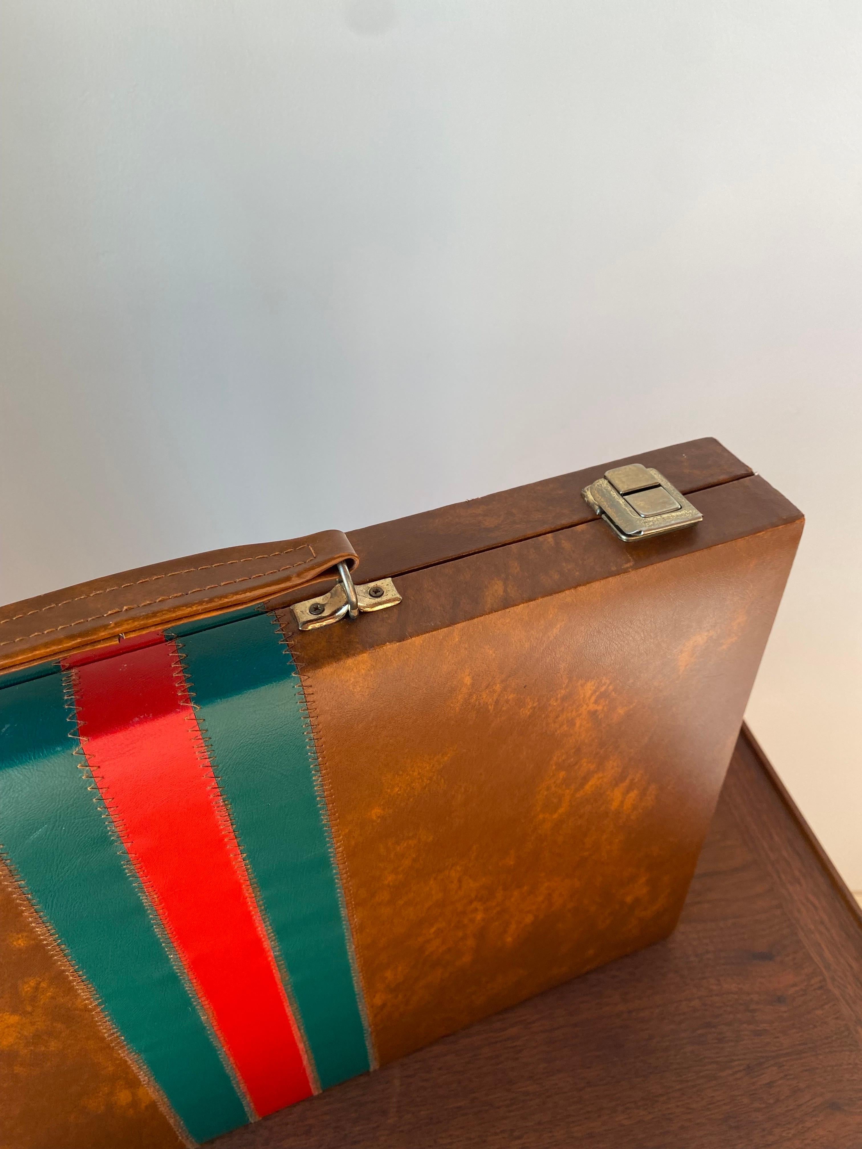 British Vintage Mid-Century 1960's Designer Style Backgammon Set