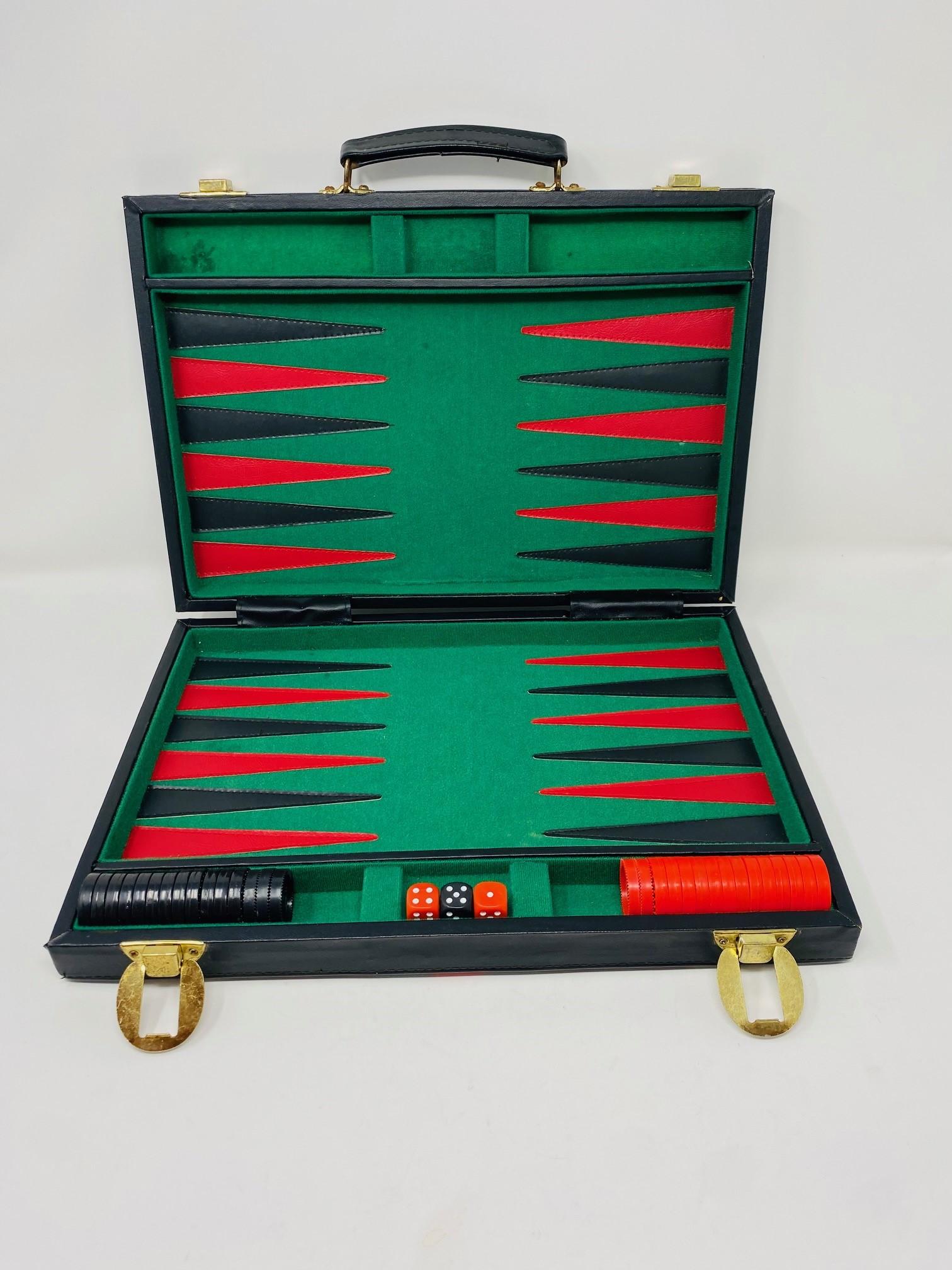 Moulé Set de Backgammon Vintage Mid-Century 1960's Designer Style en vente