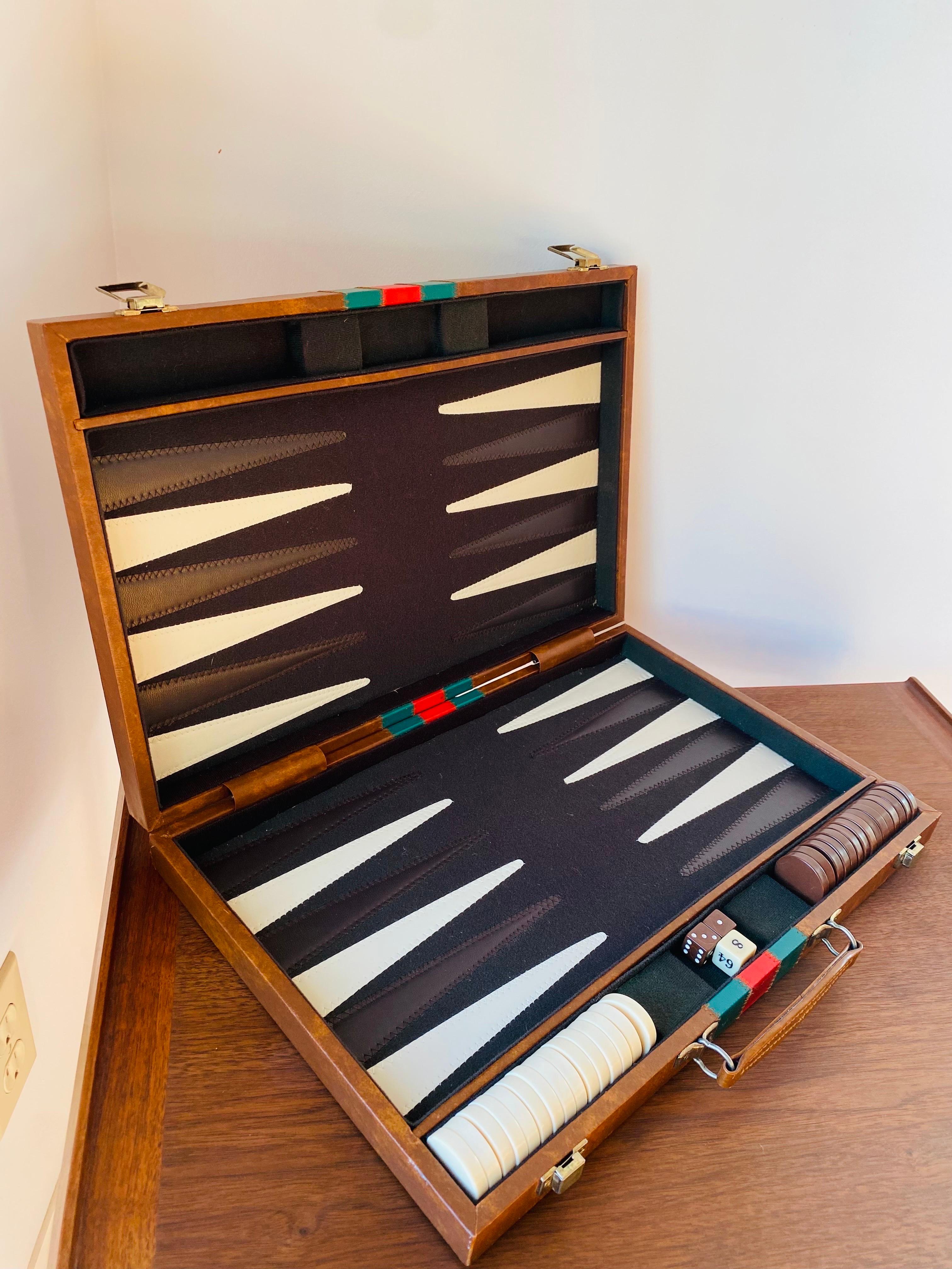 Vintage Mid-Century 1960's Designer Style Backgammon Set In Good Condition In San Diego, CA