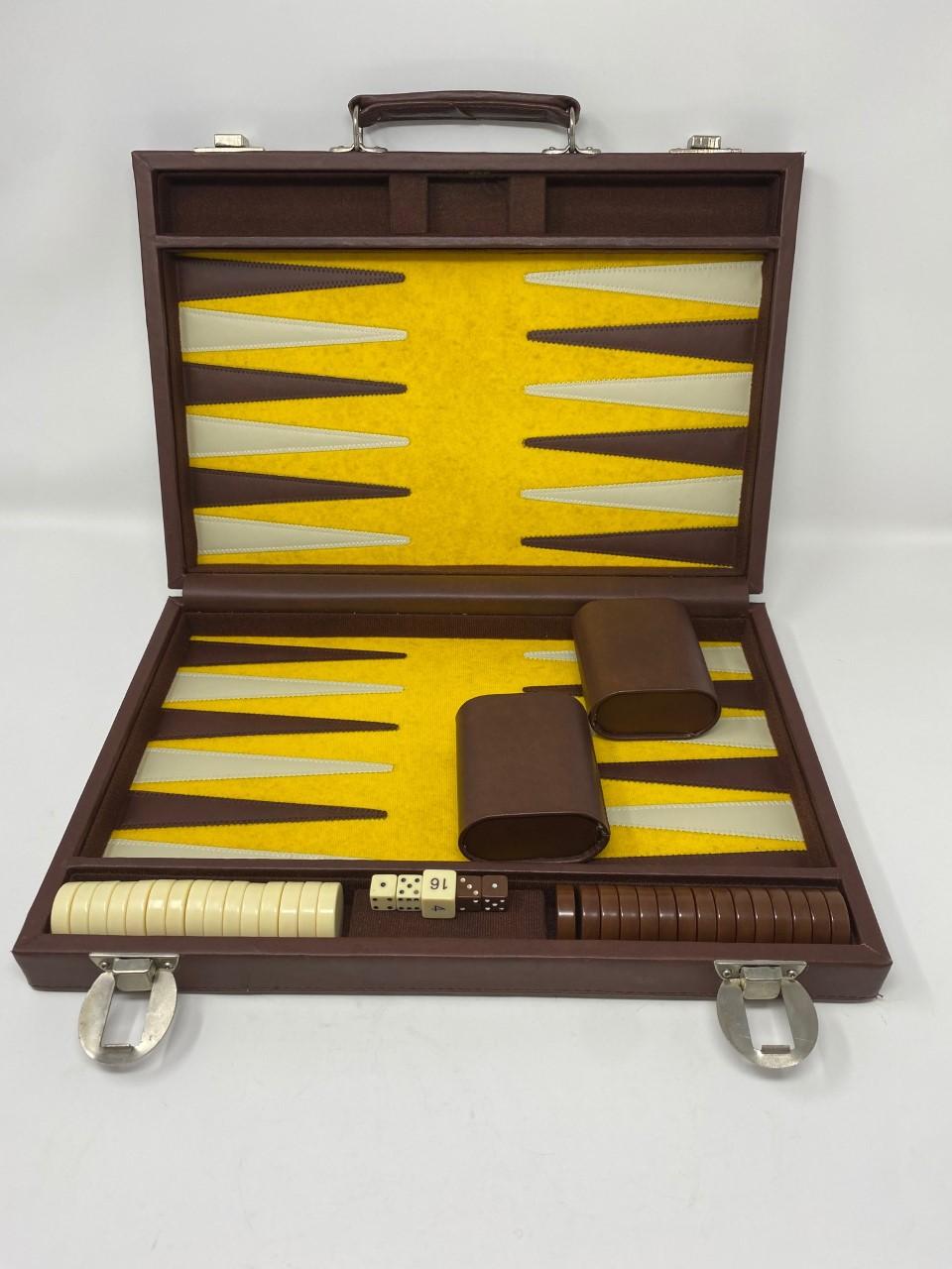 Mid-20th Century Vintage Mid-Century 1960's Designer Style Backgammon Set