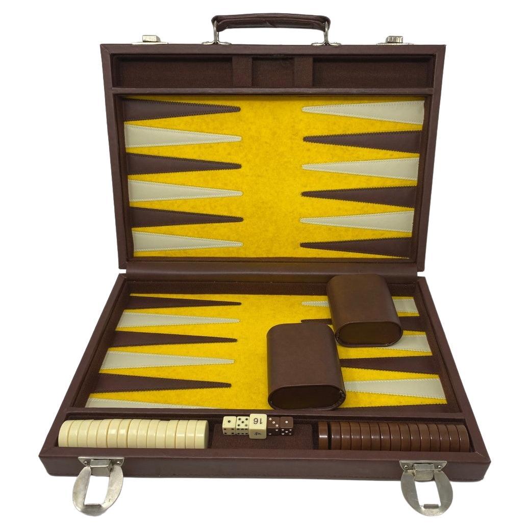Vintage Mid-Century 1960's Designer Style Backgammon Set