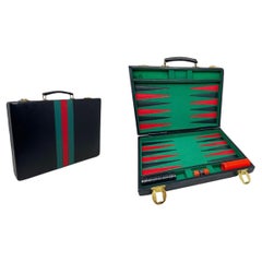 Set de Backgammon Vintage Mid-Century 1960's Designer Style