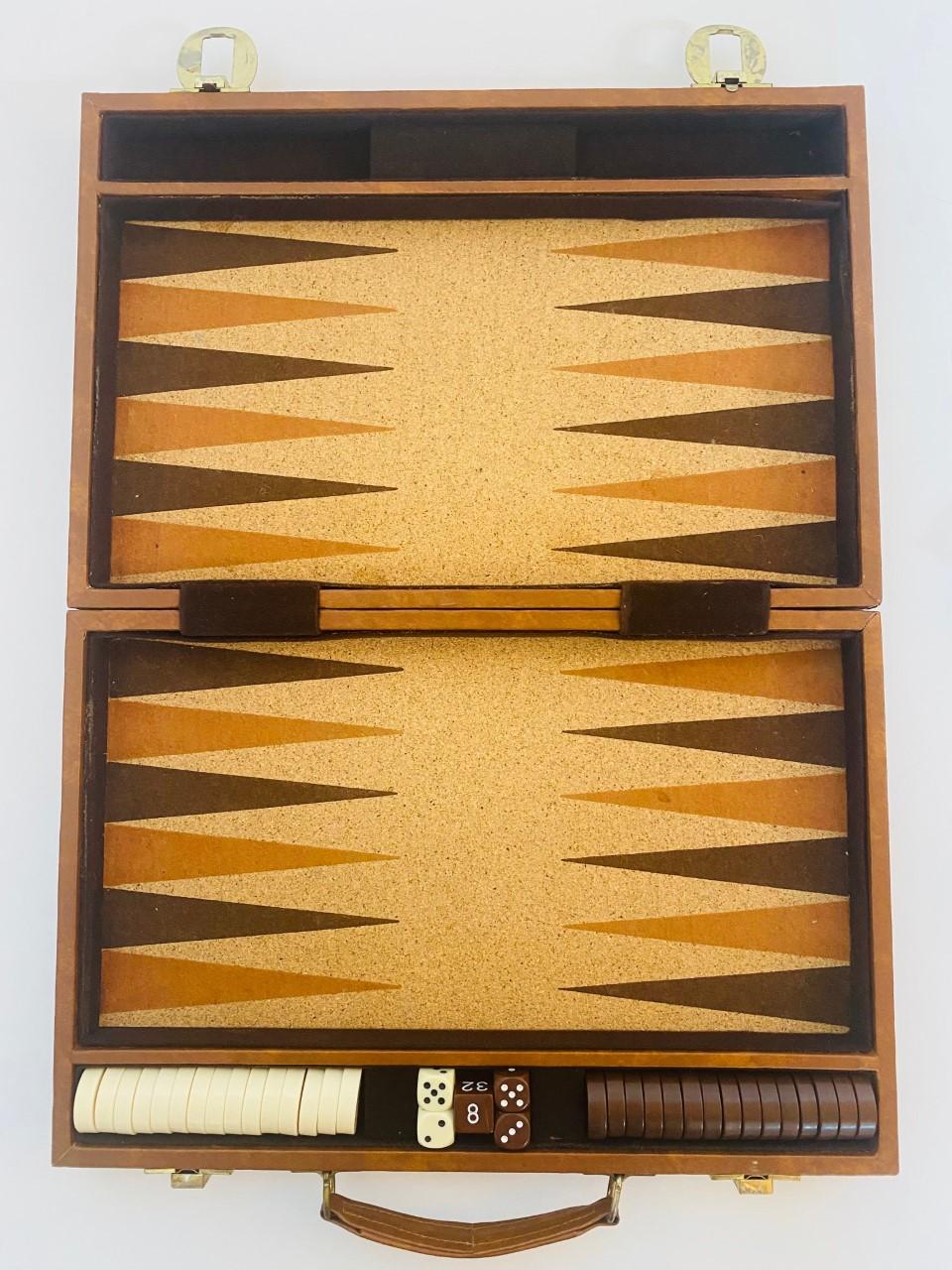 Molded Vintage Mid-Century 1970’s Backgammon Set