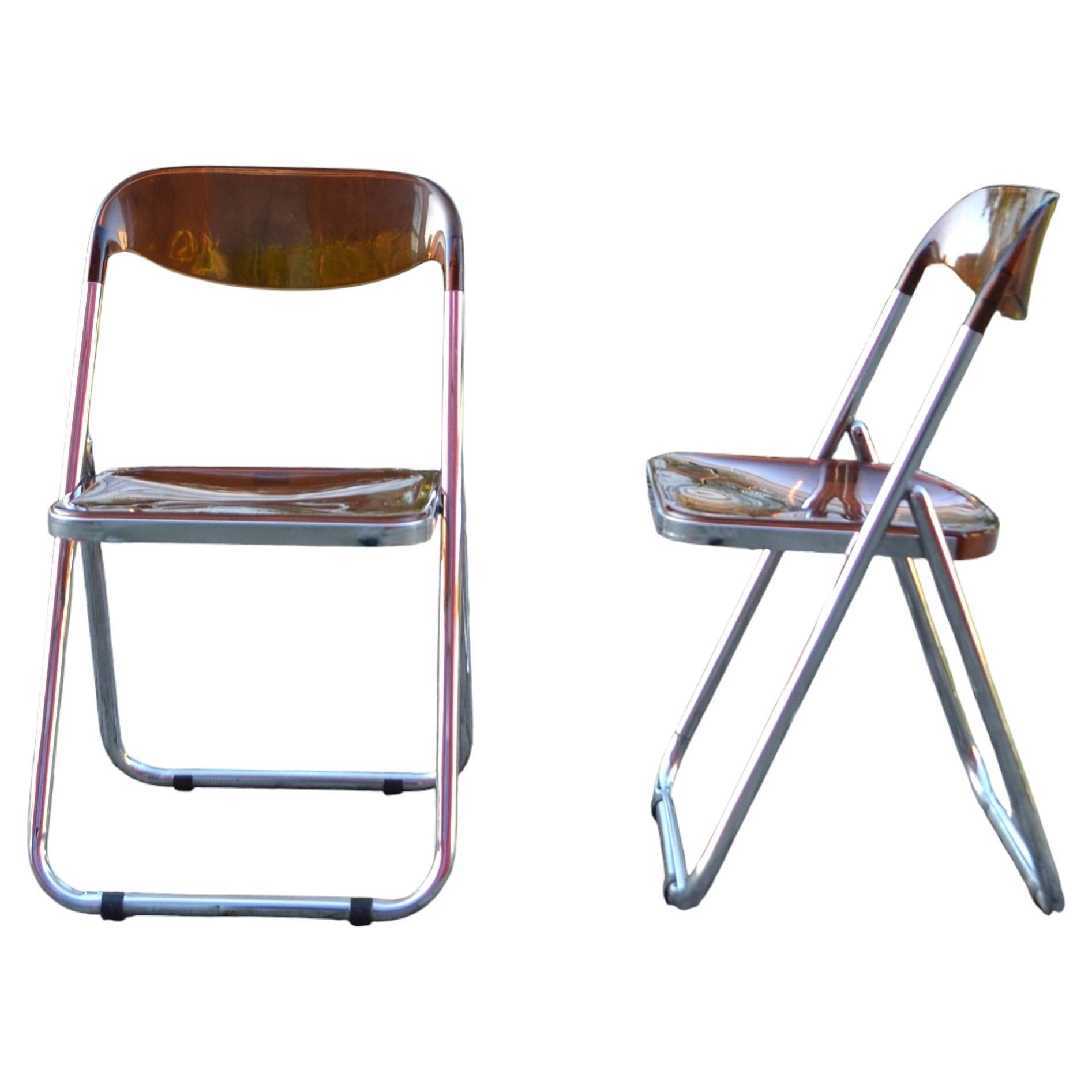 Vintage Mid- Century 2x Folding Chair Modello Depositato Italy 1960/70s