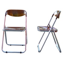 Vintage Mid- Century 2x Folding Chair Modello Depositato Italy 1960/70s