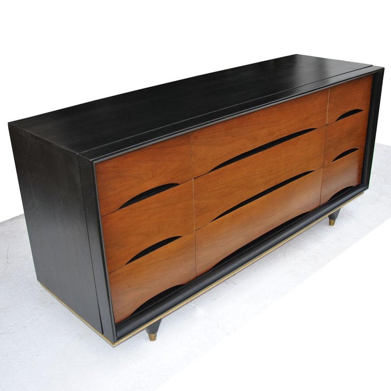 Vintage Mid Century Kent Coffey Elegante 9 Drawer Dresser at 1stDibs