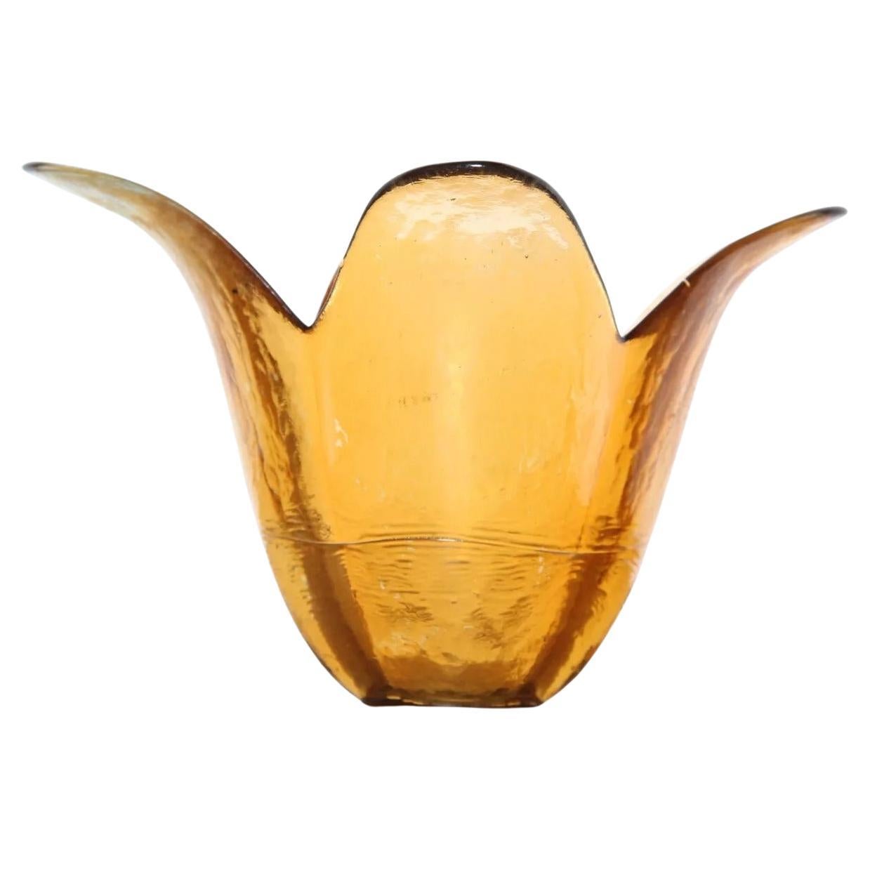 Vintage Mid Century 70s Glas Tulpe Display Vase
