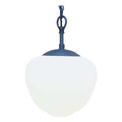 Vintage Mid Century Acorn Opaline Glass Pendant