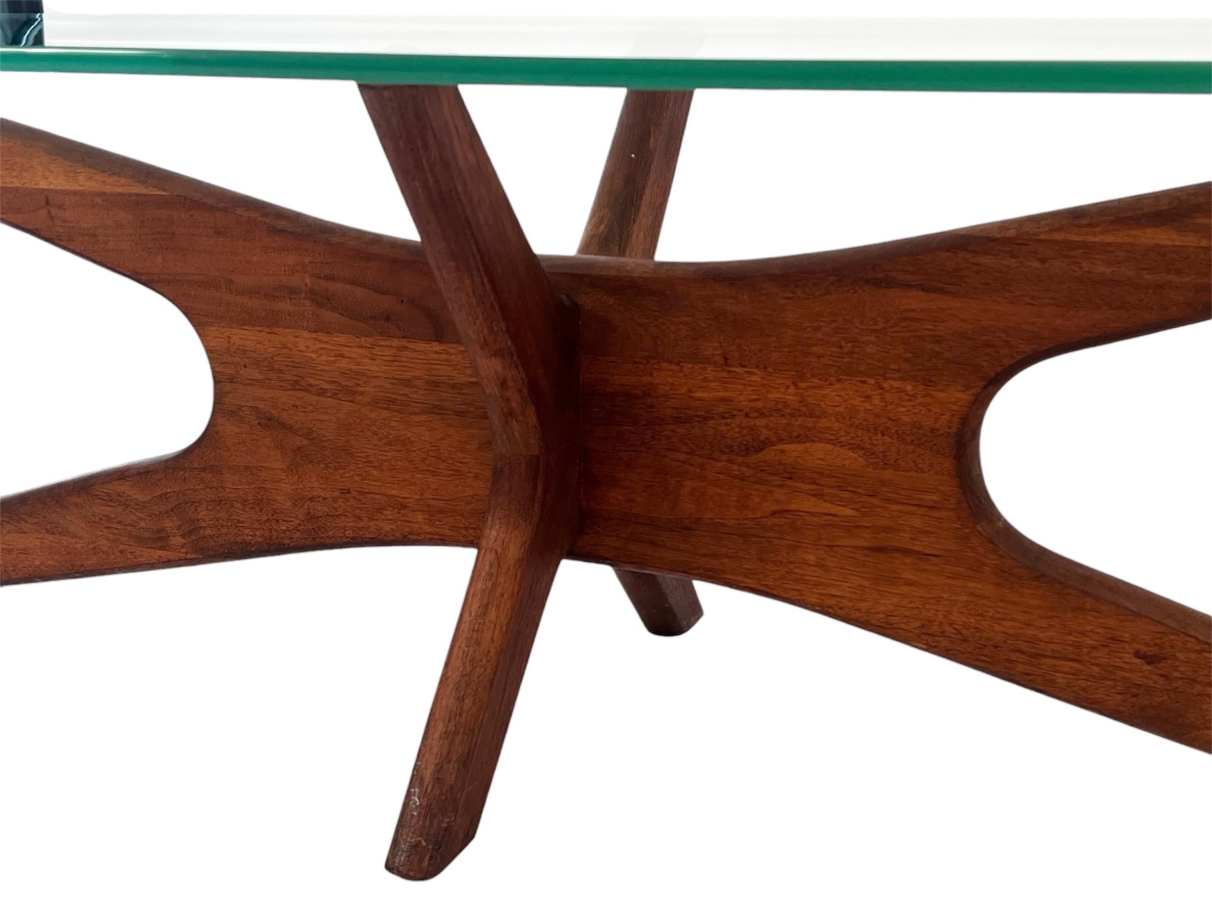Verre Table basse « Jacks » Adrian Pearsall du milieu du siècle dernier en vente