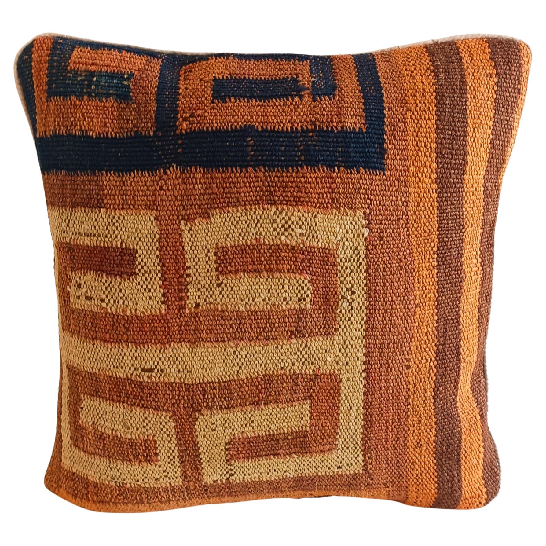 Vintage Mid Century Afghan Handloom Kilim Kissenbezüge (Moderne der Mitte des Jahrhunderts)