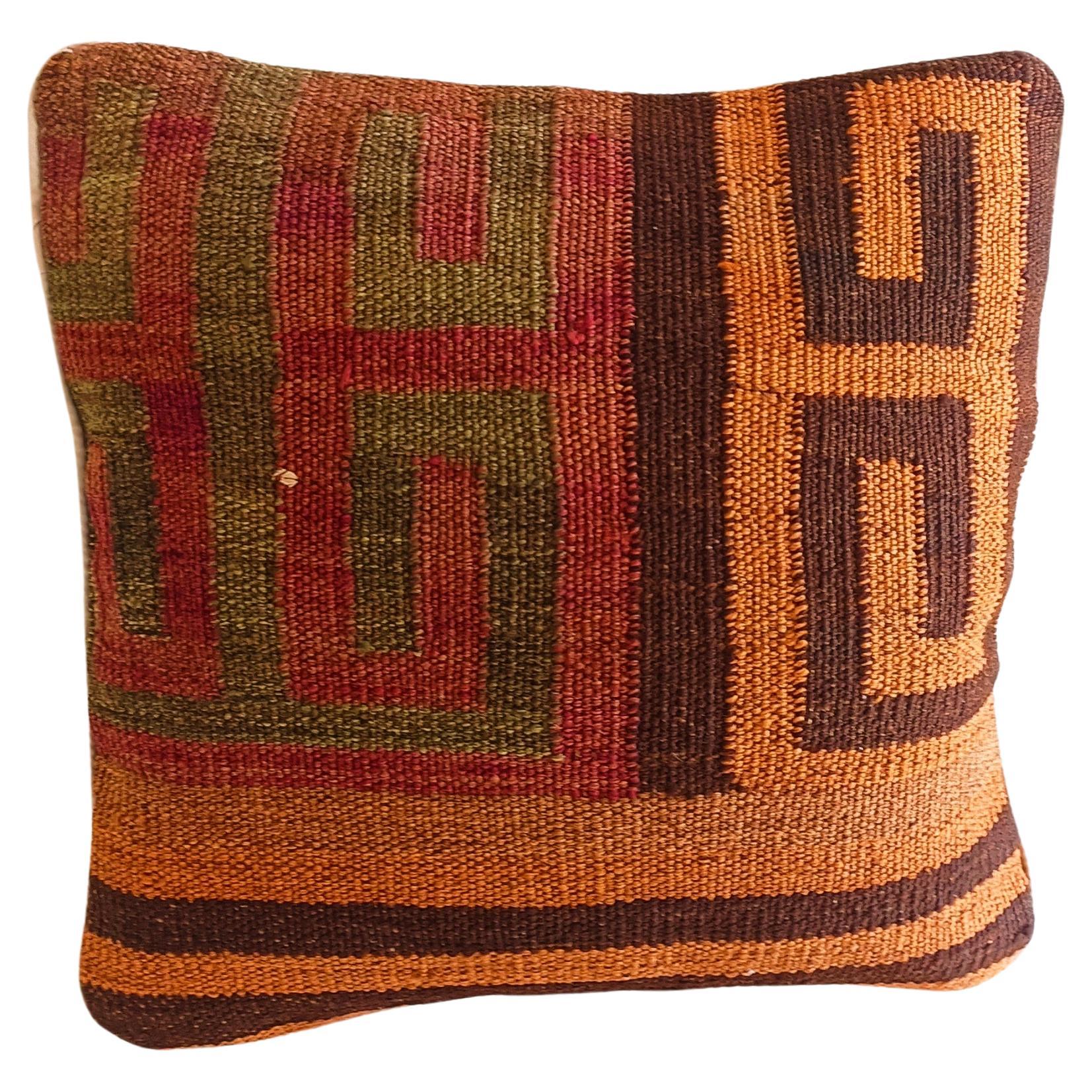 Vintage Mid Century Afghan Handloom Kilim Kissenbezüge (Pflanzlich gefärbt)