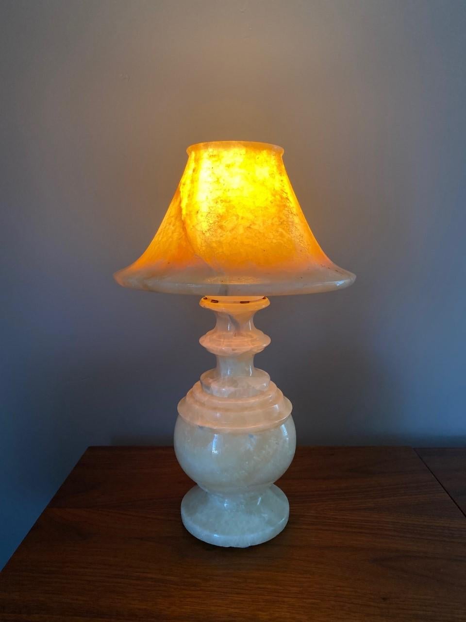 antique alabaster lamp shade