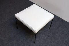 Vintage Mid-Century American Modern Wrought Iron Stool/Ottoman by Paul McCobb