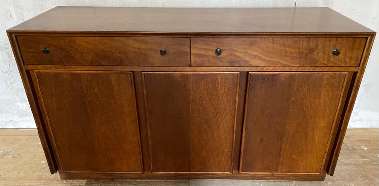 Mid-20th Century Vintage Mid-Century American of Martinsville walnut Credenza For Sale