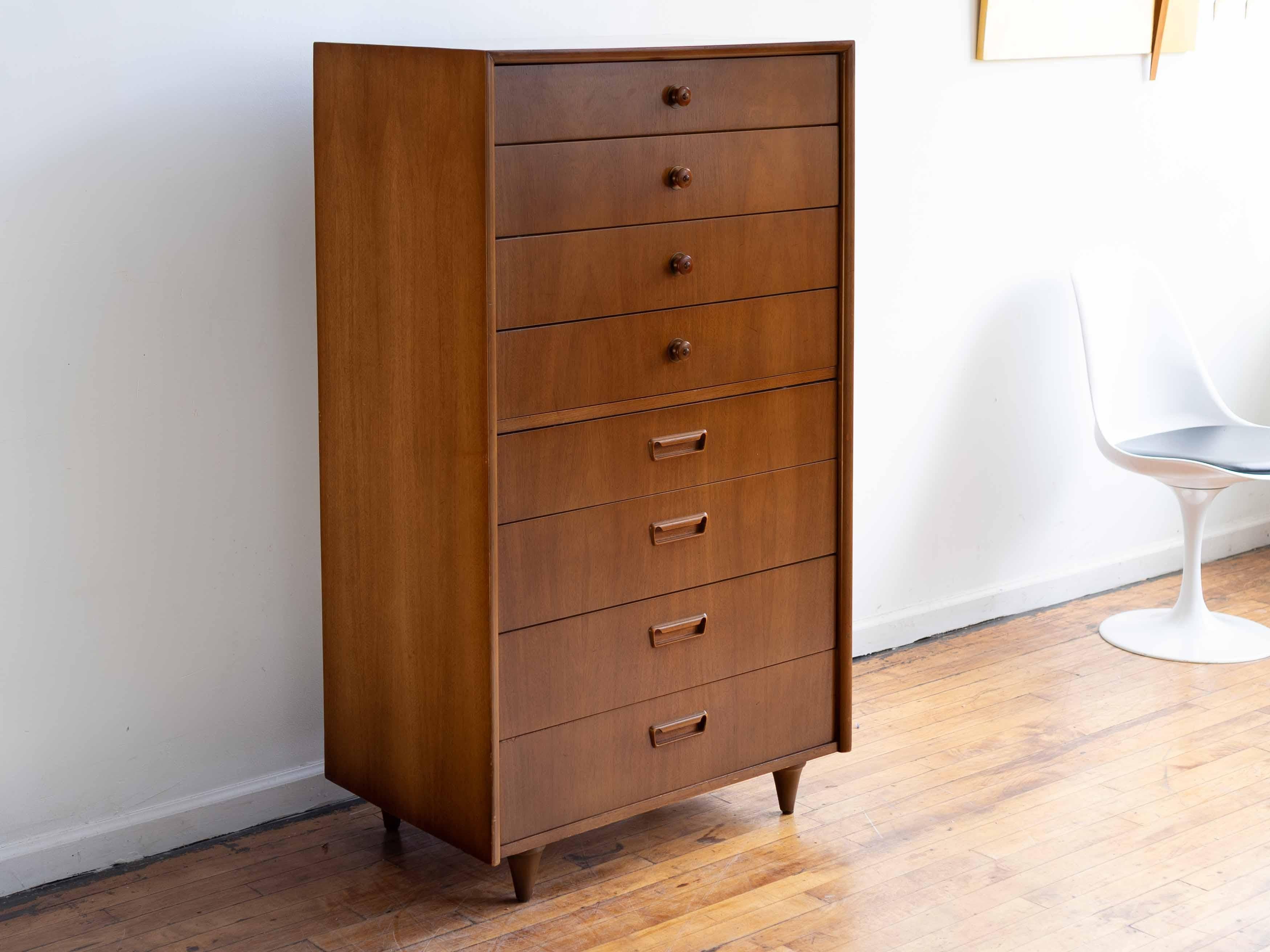 Vintage Mid Century American of Martinsville Walnut Lingerie Chest 6
