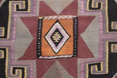 Vintage Mid-Century Anatolian Gallery Size Kars Kilim Rug