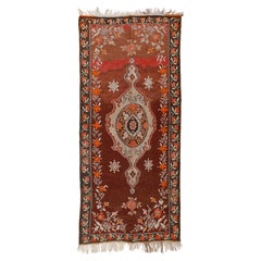 Vintage Mid-Century Anatolian Gallery Size Kars Kilim Rug
